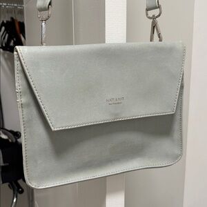 Matt & Nat Light greenish Gray Crossbody Bag faux leather lined purse
